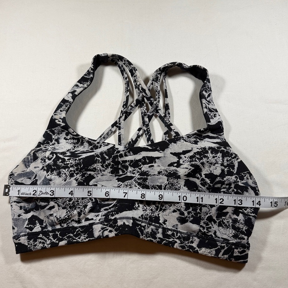 Lululemon Athletica Black and White Strappy Sports Bra - Picture 3 of 6